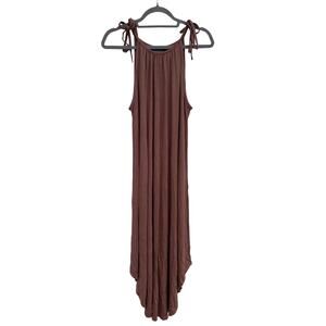 Olivia Rae Maxi Dress, ULTRA SOFT, Tie Straps, High Low Hem, Sz L‎